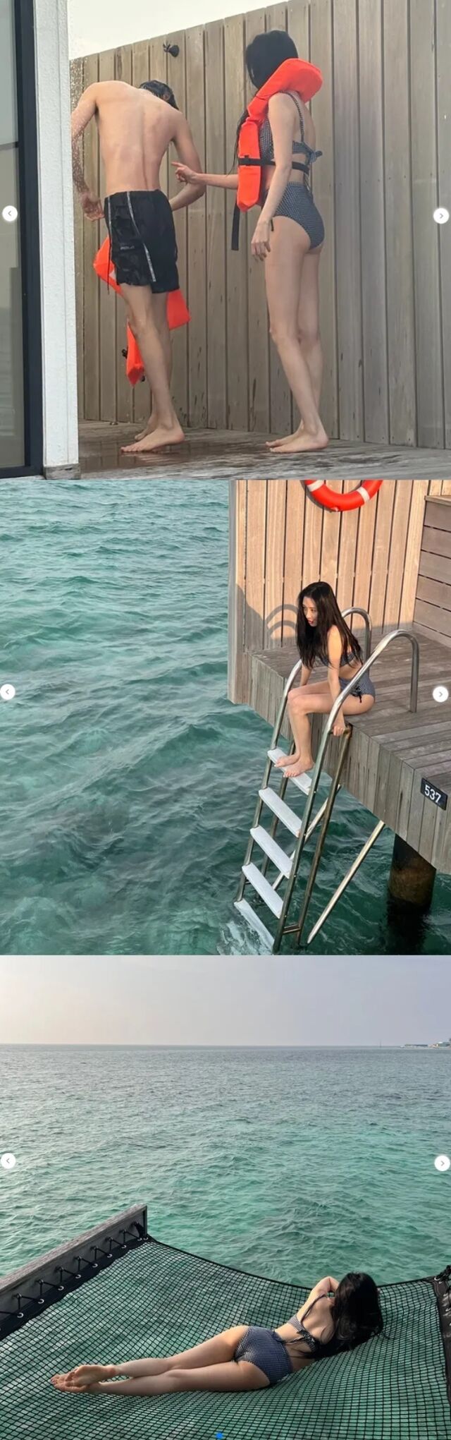 ソンミ、息をのむビキニ姿で挑発…一緒にシャワーを浴びる男性は誰?