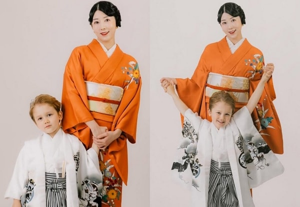 紗理子、息子と着物姿の家族写真...「パパがいないなんて可哀想、他人の意見は意味ない
