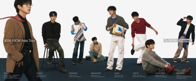 10cm、アジアツアー確定…ソウル→バンコク・東京訪問