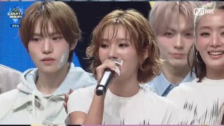 子供たち、'Mono'初の音楽放送で1位を獲得