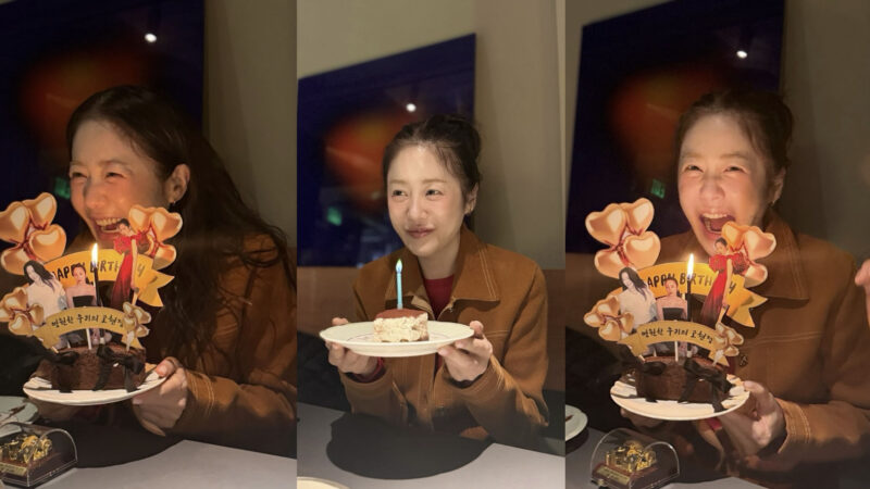 コ・ヒョンジョン(55歳)、ケーキの前で満面の笑顔...美貌に視線が集まる