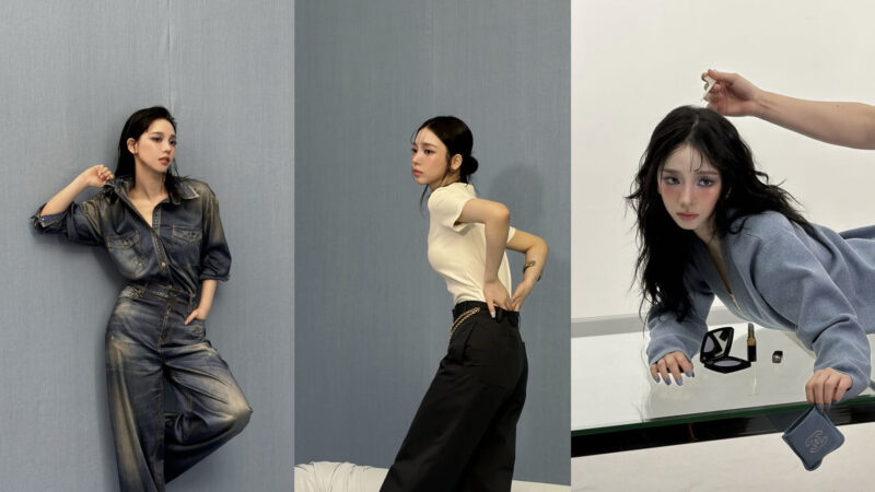 カリーナ、デニムルックに染まった瞳...完璧なプロポーションで「視線奪取」。