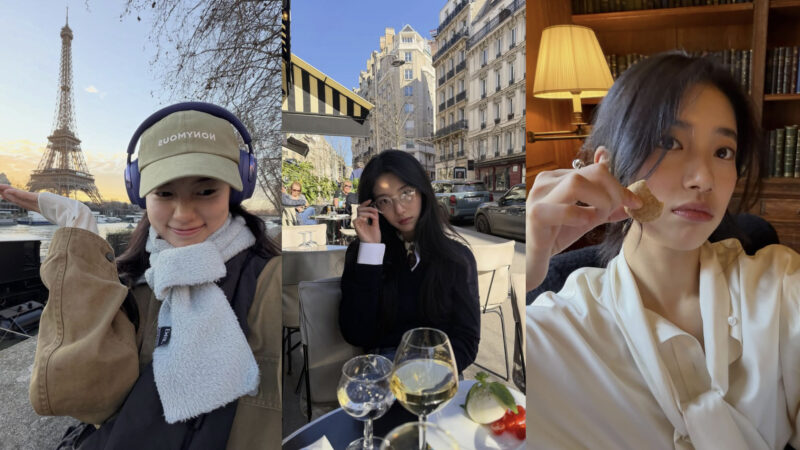 スージー、エッフェル塔の前で鼻息荒く微笑む...旅先でも絵になるビジュアル