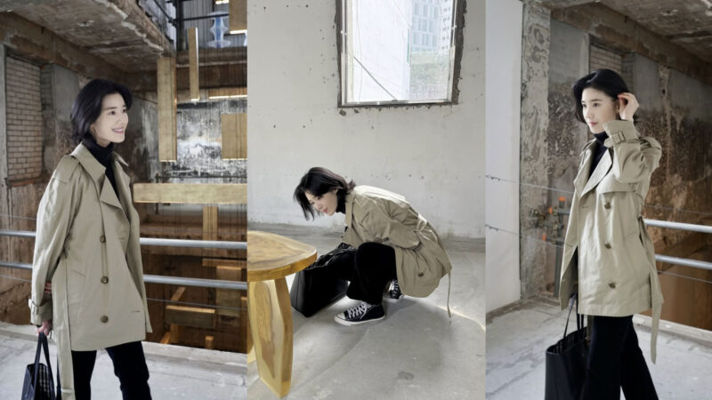 チョン・ウンチェ(39歳)、トレンチシーズンを予告...ミニマルなファッションが目立ちます。