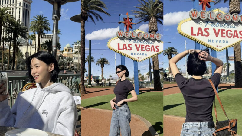 クォン・ナラ、ラスベガスでのスナップショット…Tシャツとデニムでも際立つプロポーション