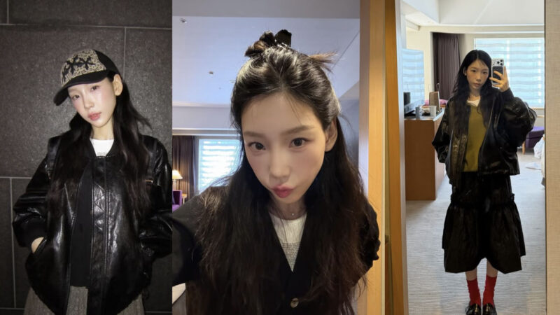 テヨン、レザージャケットにレッドソックスのアクセント…まさに「ヒップ」そのもの