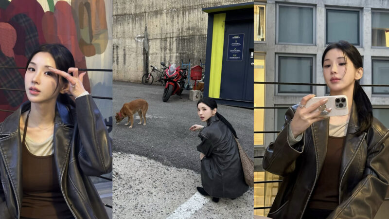 カン・ソクウ（68歳）と娘のカン・ダウン（31歳）、レザージャケットで引き立てたシックな美しさ…日常がまるでグラビア