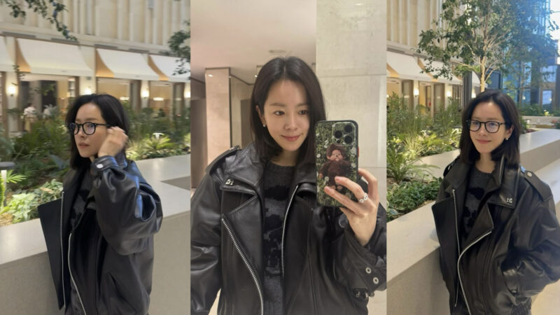 ハン・ジミン（43歳）、メガネ一枚で雰囲気一変…清純→シックへの完璧な変身