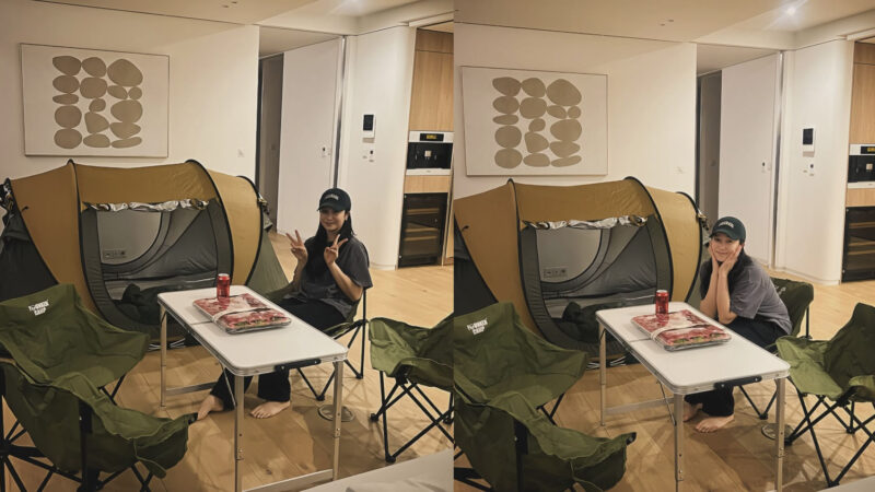 キム・オクビン（39歳）、「むしろいいかも」…食卓の修理がきっかけで始まった「ホームキャンプ」