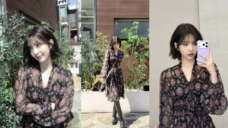ジョイ、フラワー柄のワンピースにショートヘアまで…春の雰囲気を「完璧に演出」