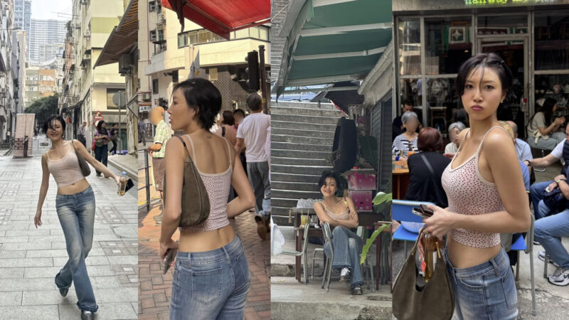 ファサ、香港の街を席巻…クロップトップ＋デニムで完成させた「ヒップの最高峰」
