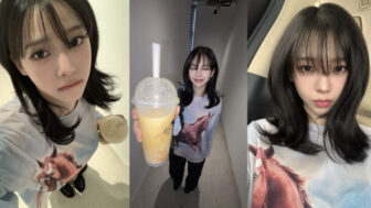 カリーナ、前髪を下ろした瞬間に「ビジュアル一新」…可愛さが爆発