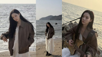 冬、夕焼けの浜辺で完成した「清純の極み」な雰囲気