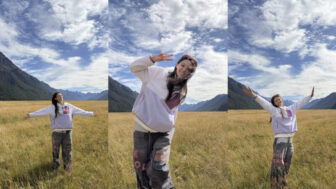 ソルヒョン、ニュージーランドの草原の真ん中で「かかしポーズ」...清涼美爆発