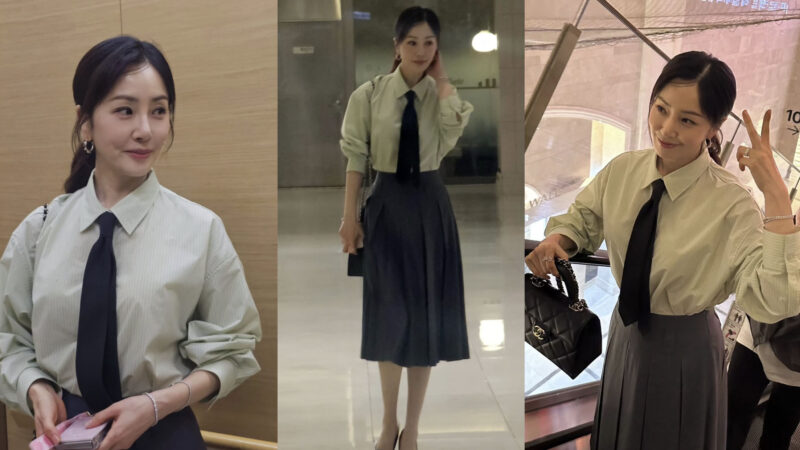 オ・ナラ(51歳)、シャツ+ネクタイで"逆転の魅力"...雰囲気狂った