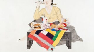 [韓国画家キム・ヒョンジョンが描いた韓国の肖像⑤】箸の代わりにストローでフライドポテトをつまむ理由