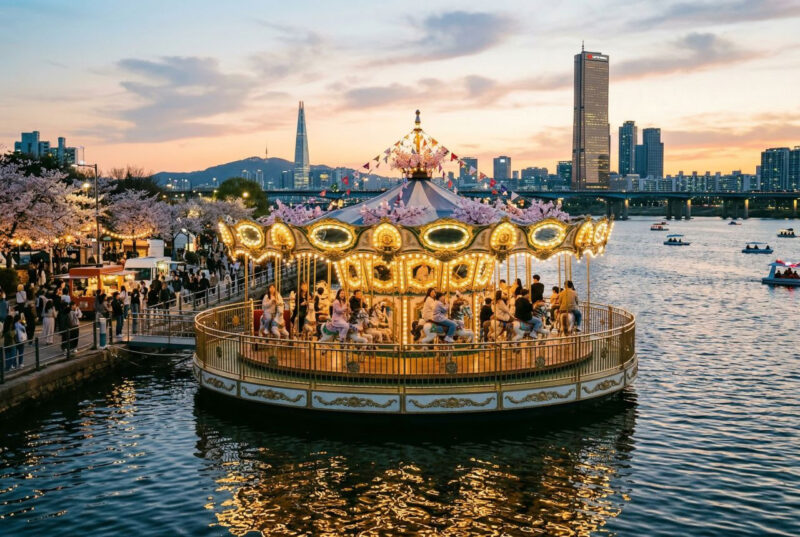 「家族やカップルに最適なソウル市の選択」漢江のメリーゴーランドが「無料」で運営