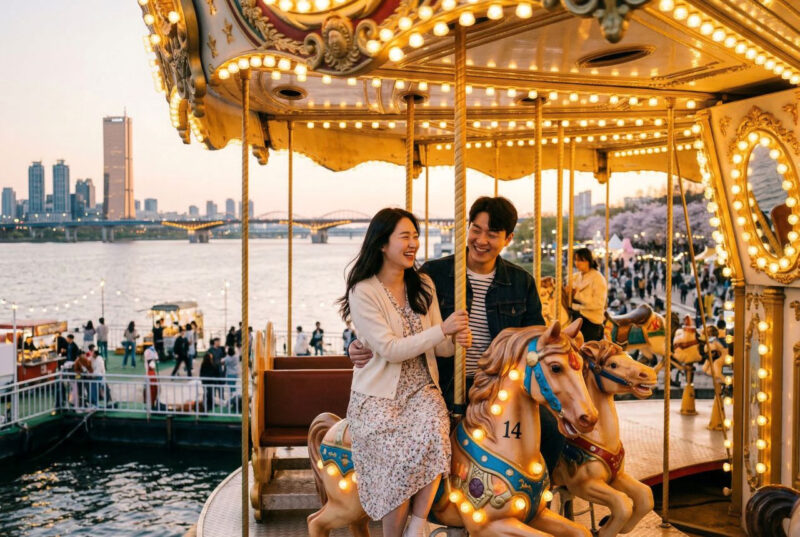 「家族やカップルに最適なソウル市の選択」漢江のメリーゴーランドが「無料」で運営