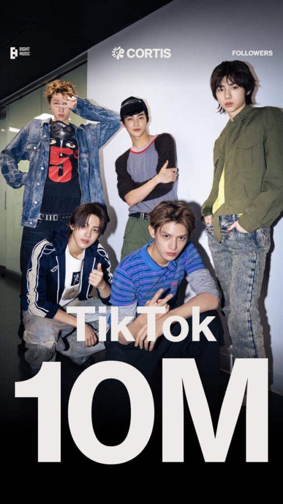 コルティス、TikTokのフォロワー数が1000万人を突破