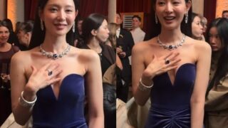 「痩せすぎ」キム・ジウォン、肌見せドレスから透けて見える「骨と皮だけ」の体型