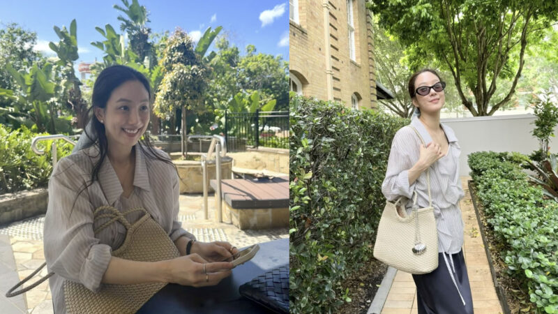 チョン・リョウォン、ストライプシャツ×ラタンバッグの洗練コーデが話題に