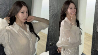 ティファニー・ヤング、白シャツ×スパンコールミニで魅了　上品な輝きに視線集中