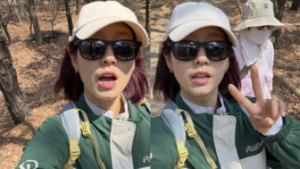 パク・シネ、登山中でも変わらぬ美貌…サングラス×キャップのカジュアルルックが話題