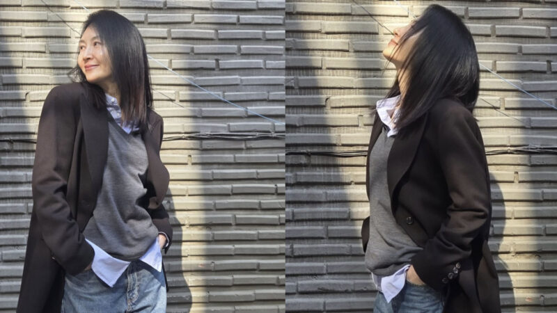 チェ・シラ(57)、年齢を感じさせない美貌…デニム×ジャケットの完璧な着こなし