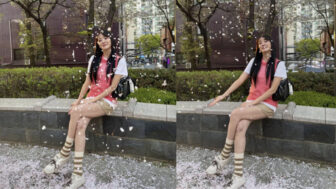 イ・ジュヨン、桜より華やかな美貌…「雨が降る前に認証ショット成功」