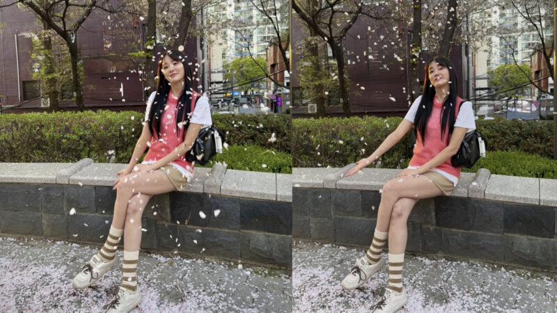 イ・ジュヨン、桜より華やかな美貌…「雨が降る前に認証ショット成功」