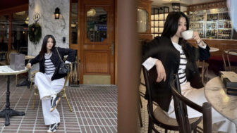 パク・ハソン、フレンチムードなカフェコーデでリラックスした日常をキャッチ