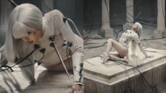 電線に縛られたリサ、実験室の「サイボーグ」？それともセクシーな「堕天使」？