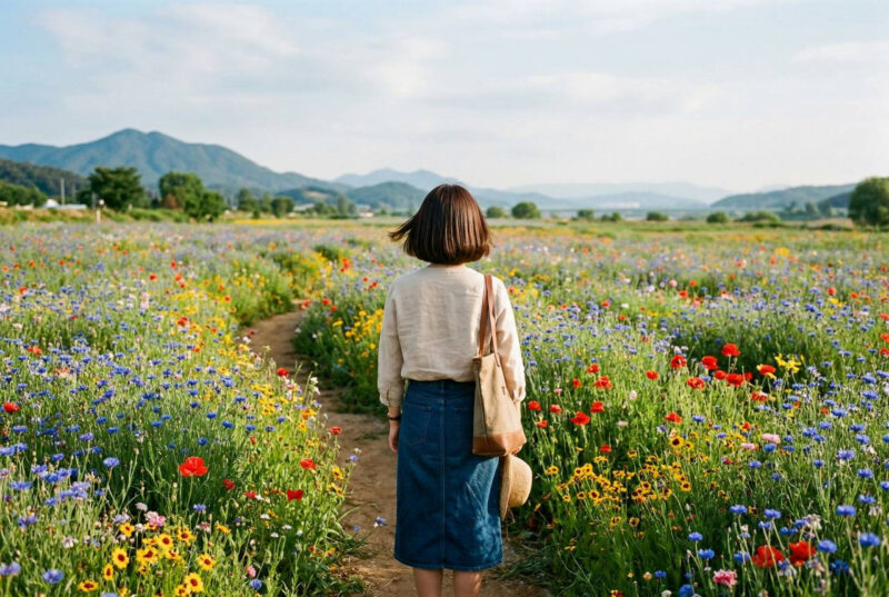 20万㎡の絶景が無料！全羅道のポピー＆ヤグルマギク畑が今、穴場すぎる