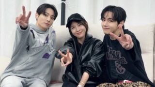 ハ・ジウォン、BTSコンサートを観覧…V＆ジョングクとの豪華2ショットが話題
