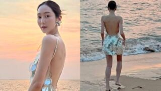 37歳ジェシカ、鱗ドレスに45kgの骨と皮…海辺の人魚姫そのもの