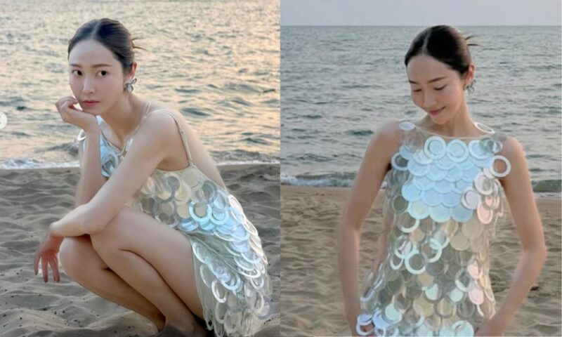 37歳ジェシカ、鱗ドレスに45kgの骨と皮…海辺の人魚姫そのもの