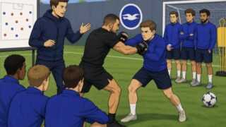 サッカー場に格闘家？ブライトンの奇想天外なセットプレーが話題
