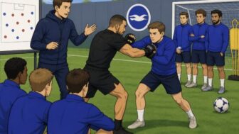 サッカー場に格闘家？ブライトンの奇想天外なセットプレーが話題