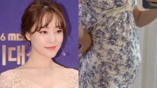 妊娠18週目のコウリ、くっきりDライン「お腹がかなり出てきた」