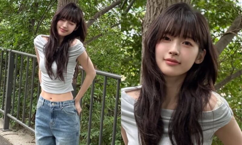아린、芸能界屈指のガリガリ体質？完璧なフラット腹にくっきり浮かぶ「11の線」