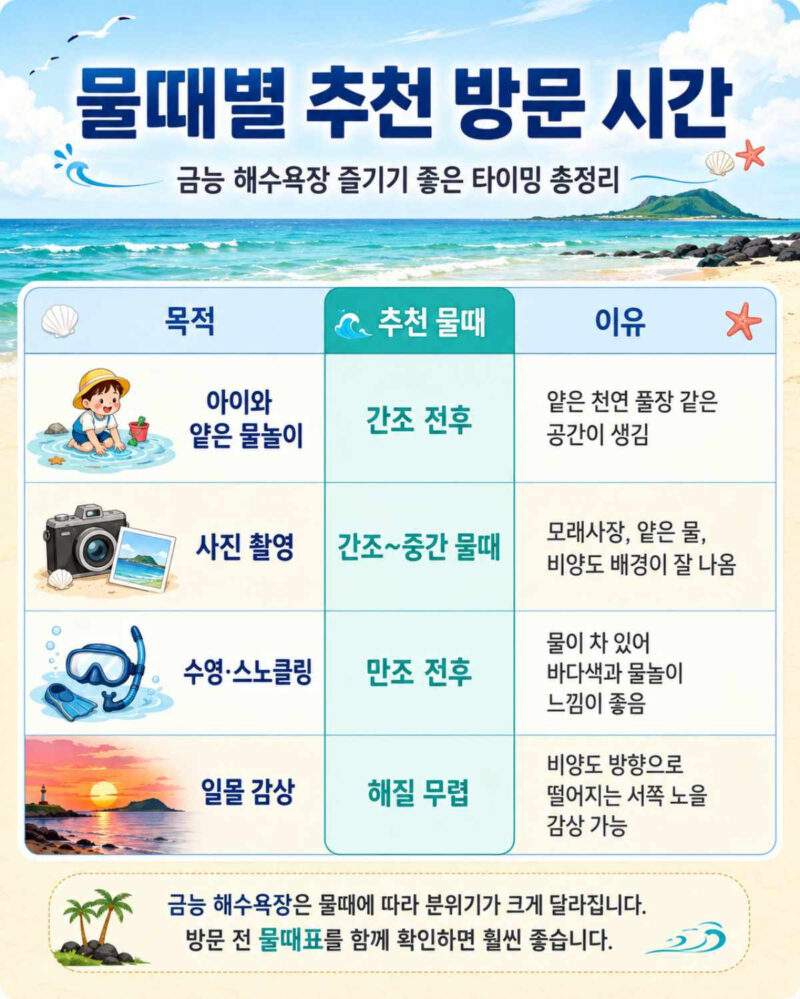 「飛揚島ビューが最高」済州・金陵海水浴場の海開き情報＆水遊びのコツ