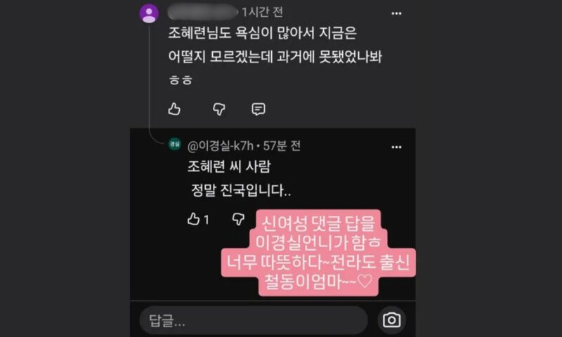 조혜련, 이경실의 악플 대응에 감사 "너무 따뜻해"