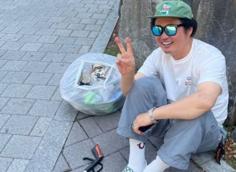 お笑い芸人ユン・テク、街の清掃を継続→善の影響力拡大「今日もラッキーを拾った」
