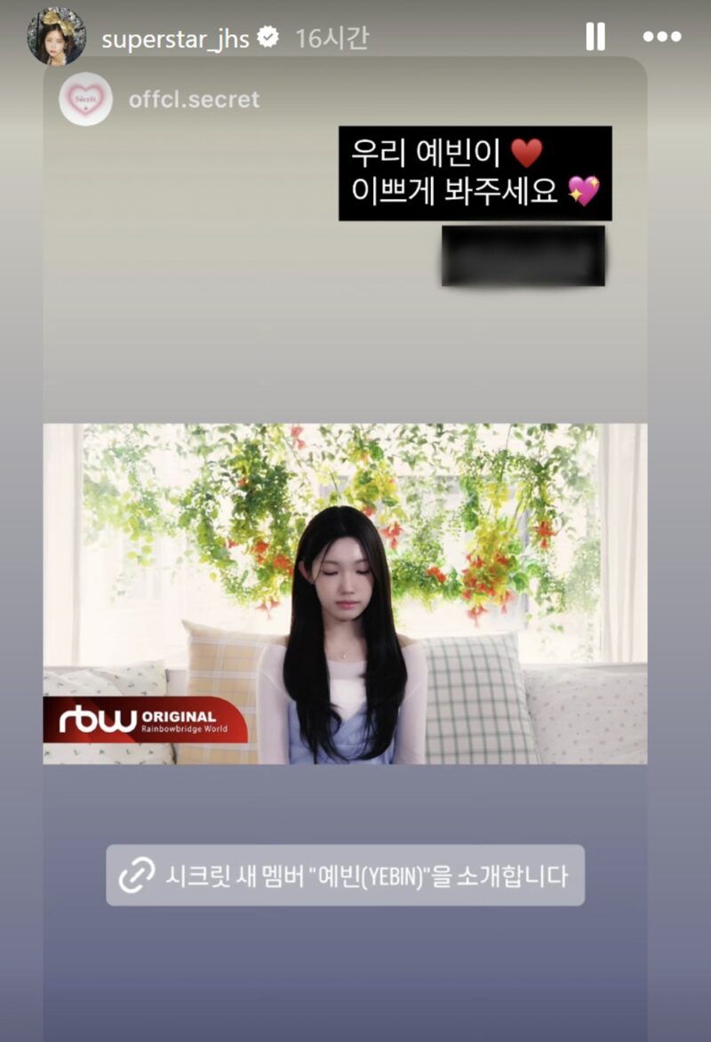 한선화·송지은 공백 메울까…시크릿, 새 멤버 첫 공개→리더 전효성과 '13살' 차이