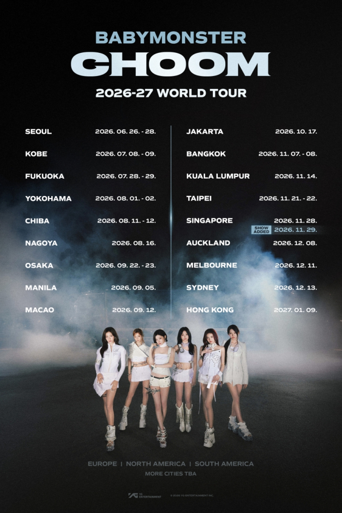 BABYMONSTER、シンガポール公演の追加開催が決定!