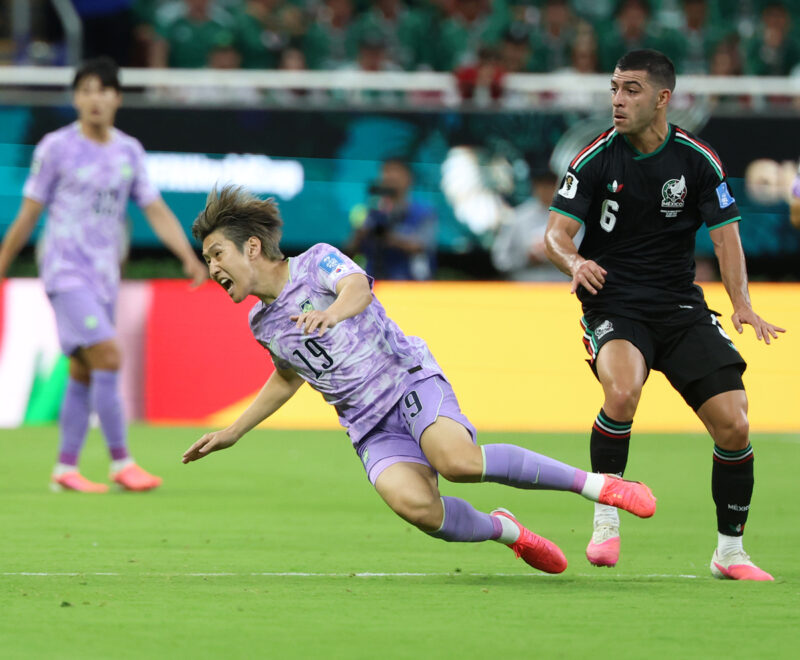 最強メキシコ相手に…韓国、前半終盤は圧倒する展開に