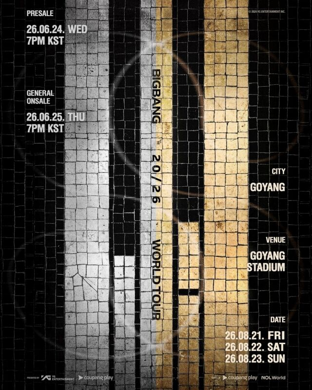 BIGBANG、20周年ワールドツアーの第一弾を韓国・高陽で開催