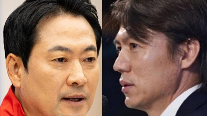 張東赫（チャン・ドンヒョク）氏と洪明甫（ホン・ミョンボ）監督が並んで…「嵐の前の静けさ」漂う状況