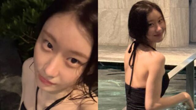 チェリョン、すっぴんでも輝く水着姿…清純美の裏に意外な背中筋肉