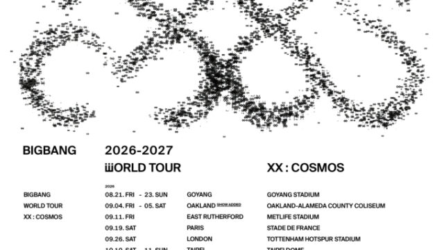 BIGBANG、デビュー20周年ワールドツアーのタイトルは『XX : COSMOS』に決定